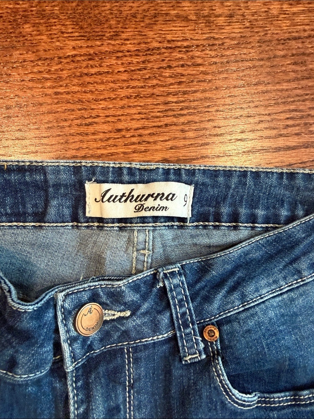 Distressed Blue Skinny Jeans with Raw Hem