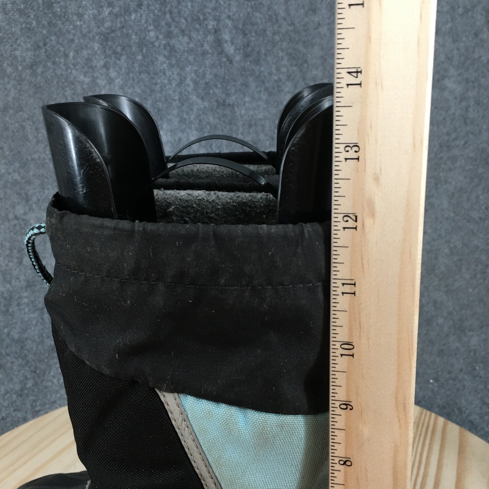 L.L. Bean Boot Children 4 Northwoods Snow Winter Hook-And-Loop Strap Black Blue