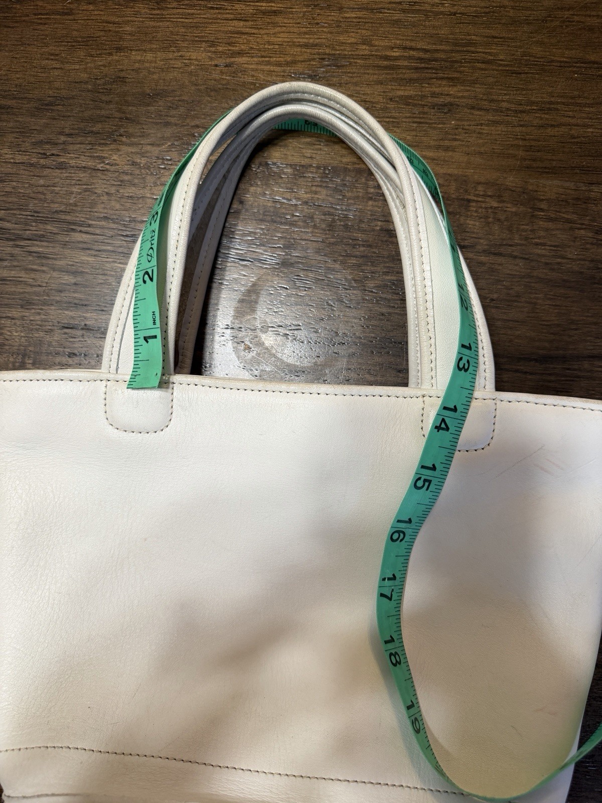Coach 9301 Bleecker Basket Satchel White Leather Bag Vintage Purse Top Handle