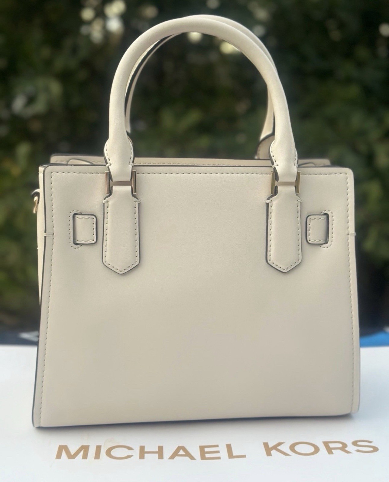 AUTHENTIC Michael Kors Purse Small Hamilton Satchel Patch Work Golden Rod NWT