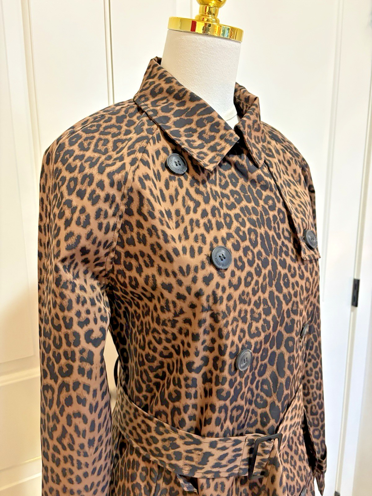 Rebecca Minkoff Leopard Trench Coat NWT RM-707A Women’s M Belted $298 Designer