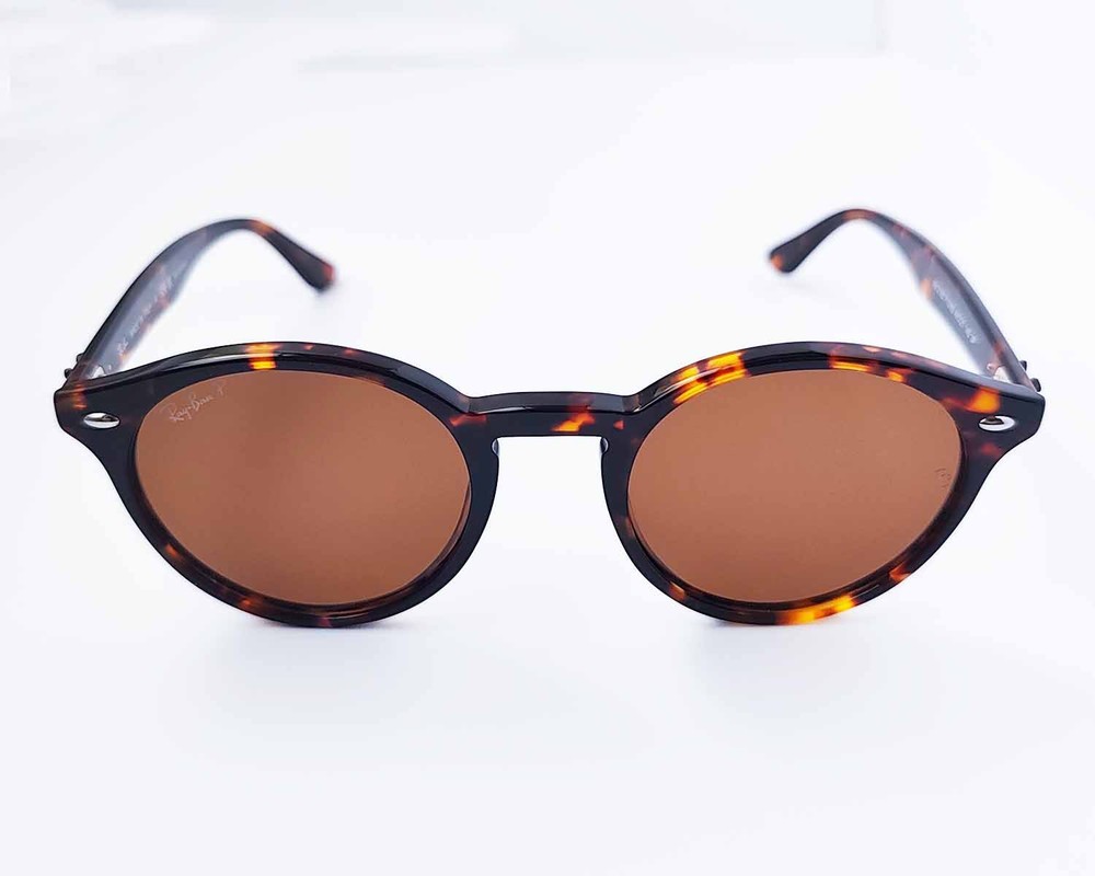 Ray Ban RB2180 Polished Light Havana Frame Brown Lenses Unisex Sunglasses 49Mm