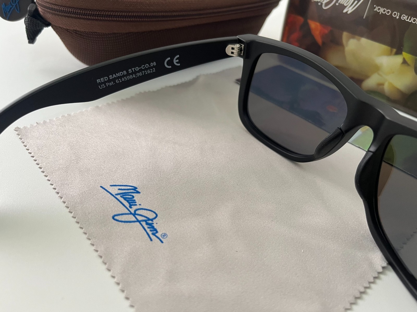 Maui Jim RED SANDS Matte Black Frame + Green Polarized Sunglasses