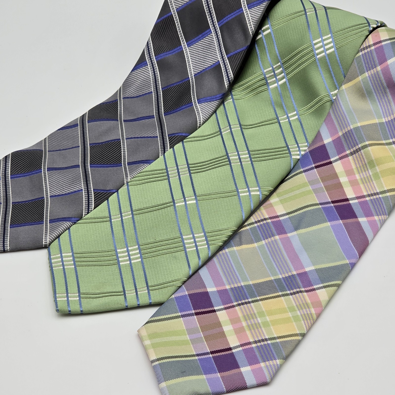 Designer Silk Tie Lot 3 Michael Kors Tommy Hilfiger Mens Work Office Neckties
