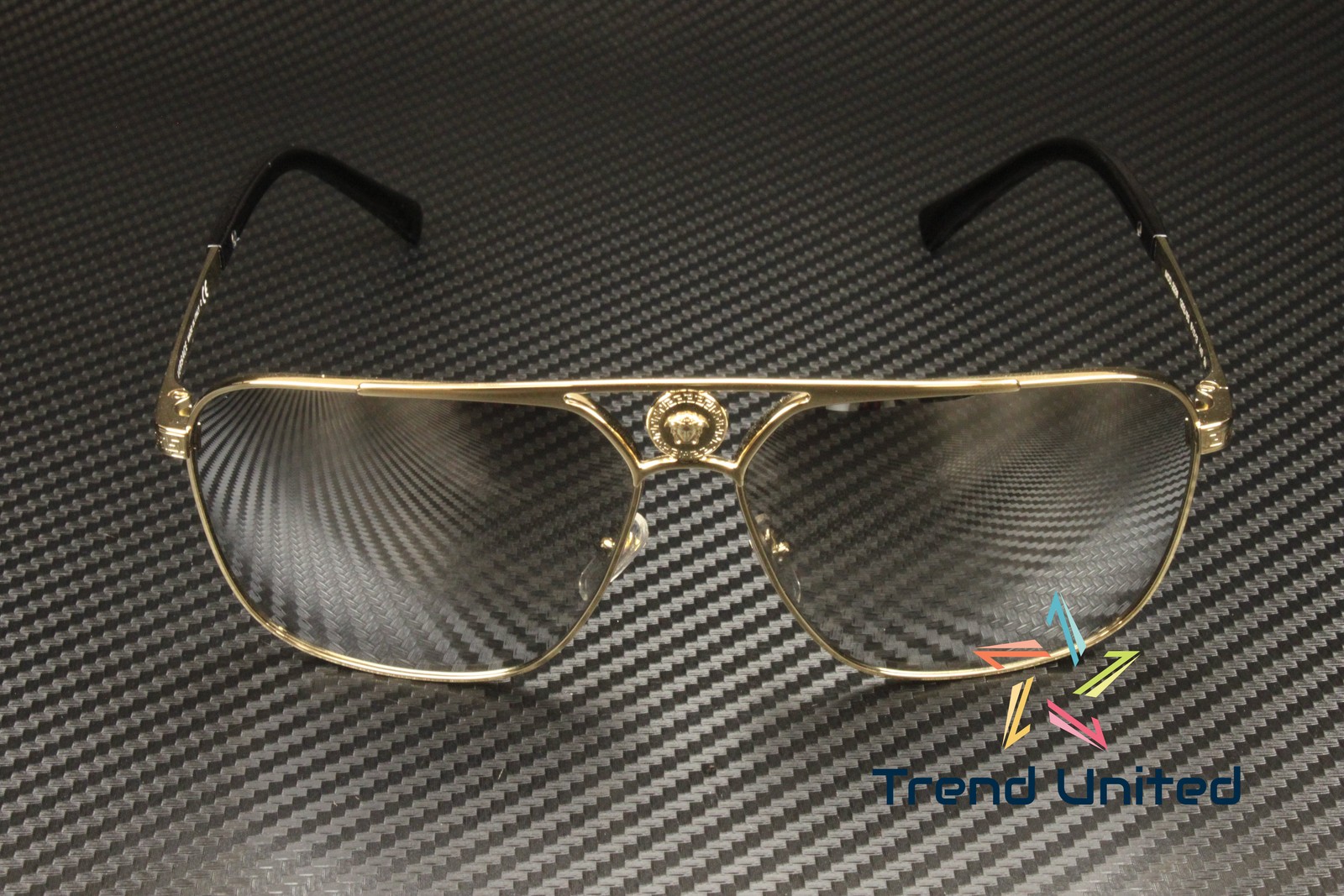 VERSACE VE2238 12526G Pale Gold Light Grey Mirror Silver 61 mm Men’s Sunglasses