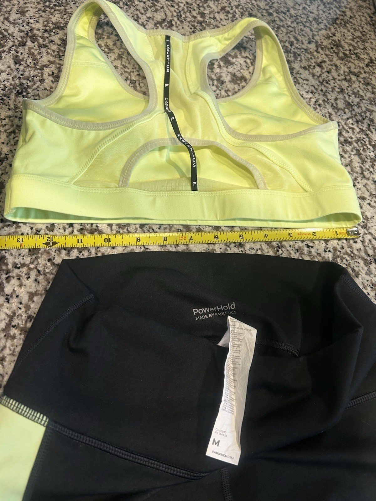 Fabletics PowerHold Colorblock 2-Piece Set Size M Sports Bra & Leggings