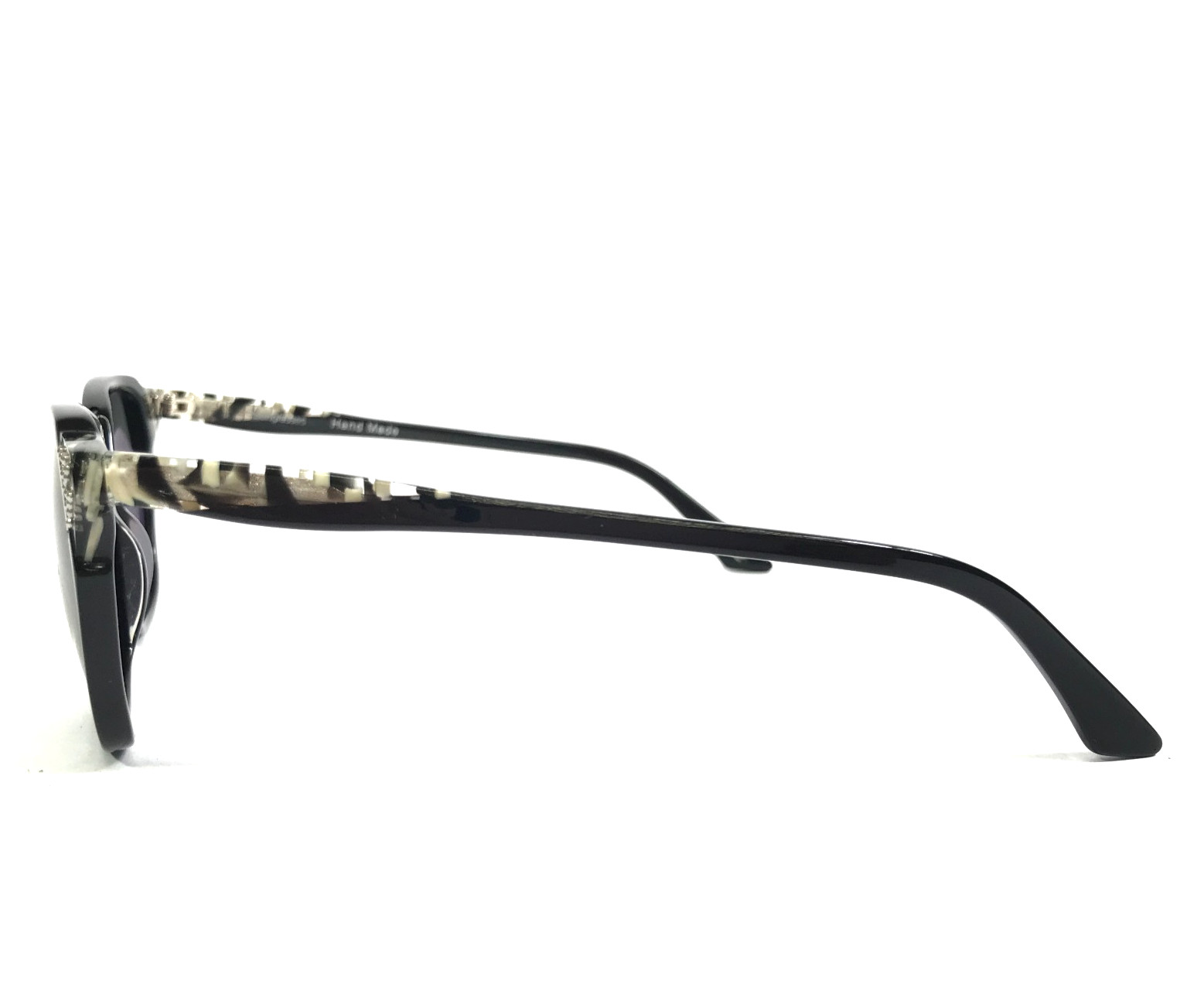 BOZ Sunglasses DESTINY 0005 Black Ivory with Pins Frames with Dark Gray Lenses