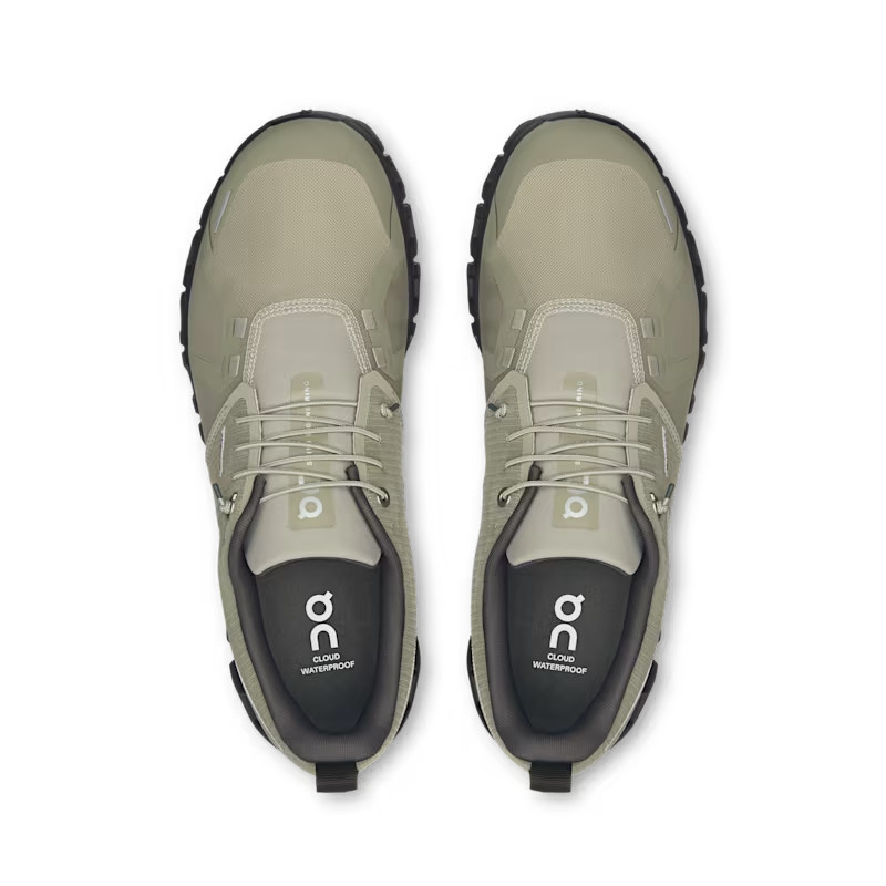 On Cloud 6 Waterproof Mens Shoes Olive Espresso Rain Ready Cushioned Sneakers