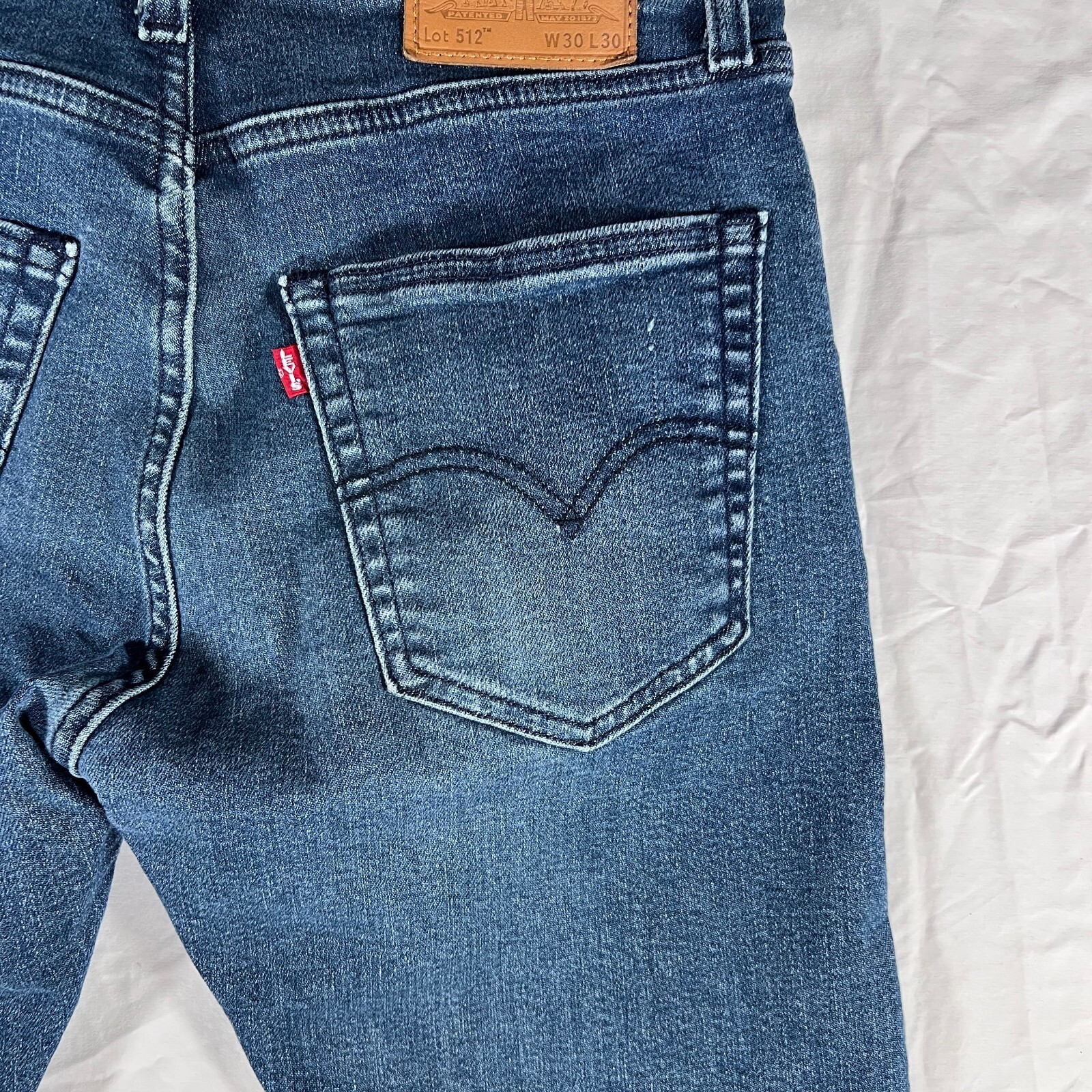 Levi’s Premium 512 Slim Taper Jeans Men’s W30 L30 Medium Wash Blue Big E