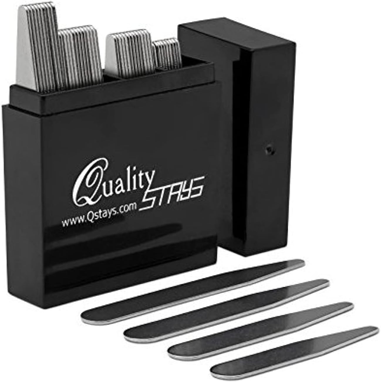 Stainless Steel Collar Stays Set With Elegant Storage Box Durable Collar Acce…