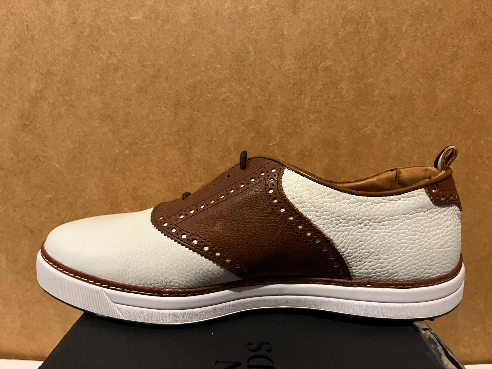 Allen Edmonds Straits Derby Saddle WATERPROOF Leather Golf Shoes sz 10 7349 USA