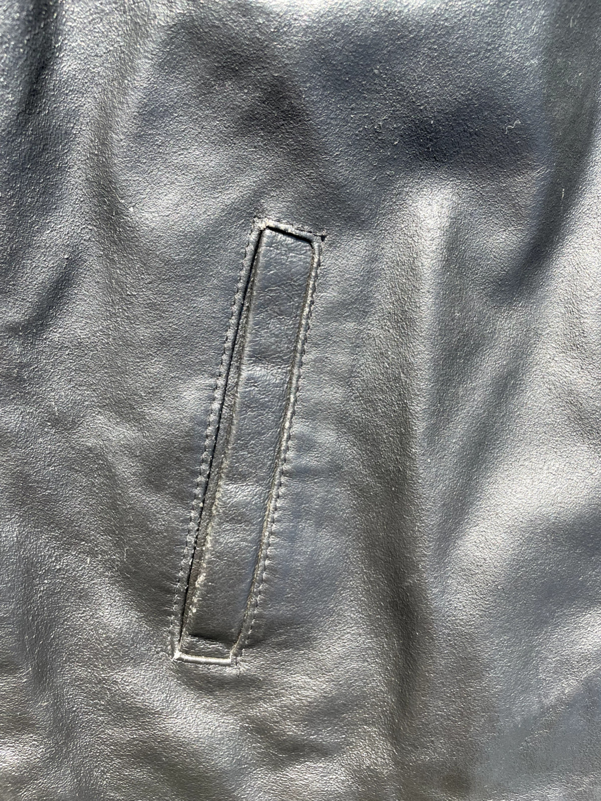 Vintage Vera Pelle Gardini Men’s Black Leather Jacket Zip Made In Italy size XS