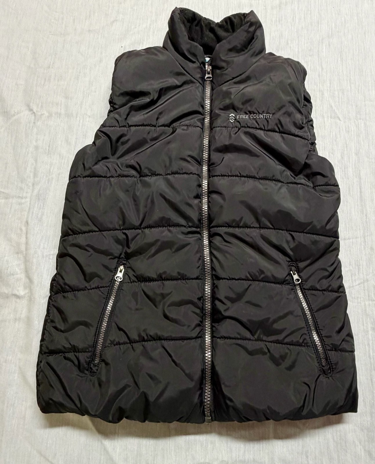 Free Country Women’s Ultrafill Quilted Puffer Vest Black Size Medium