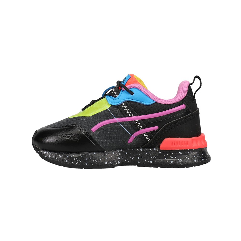 PUMA Mirage Tech Lava Lace Up Toddler Girls Black, Multi Sneakers Casual Shoes