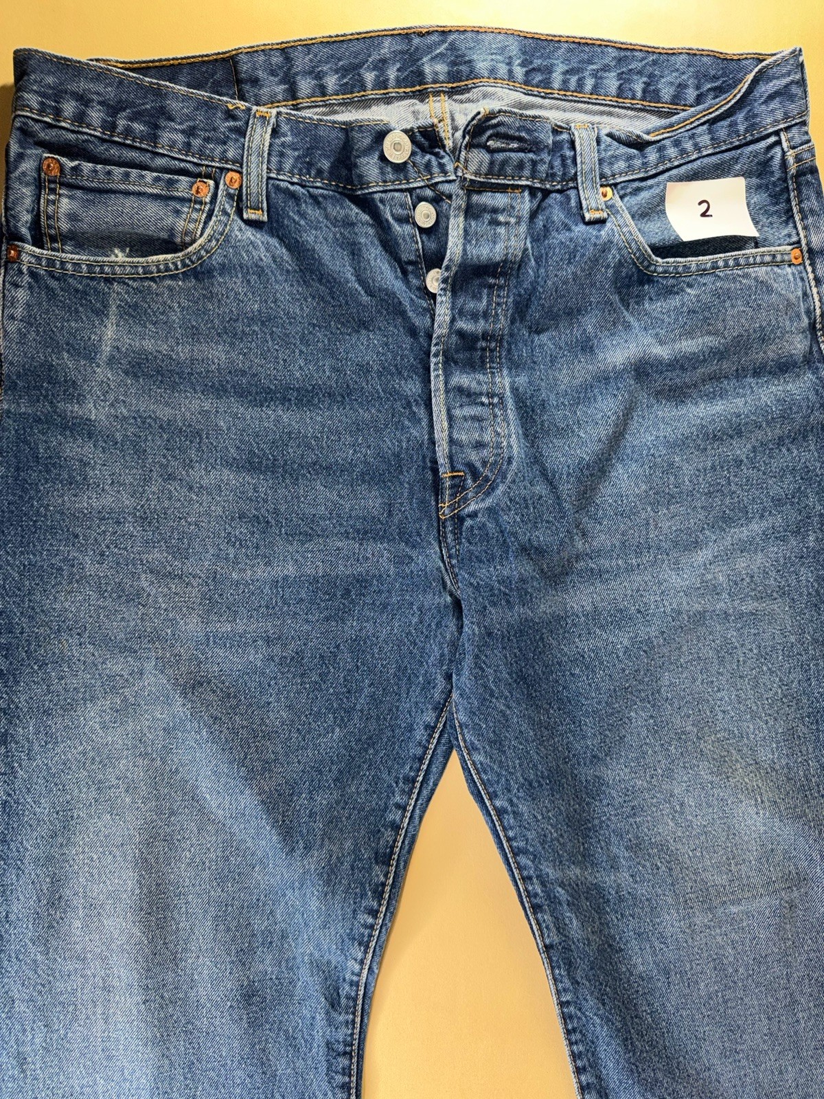 Levi’s 501 Original Fit Button Fly Jeans Men’s W36 L32 Blue Straight Leg
