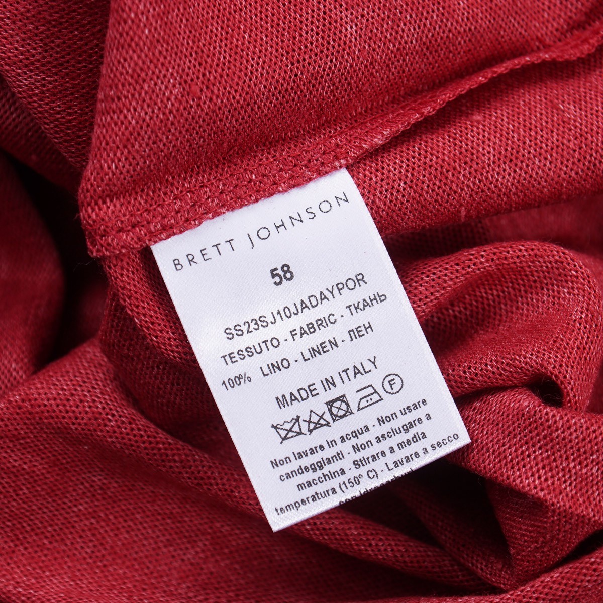 Brett Johnson Lightweight Extrafine Jersey Linen Polo Shirt Slim 3XL (Eu 58) NWT