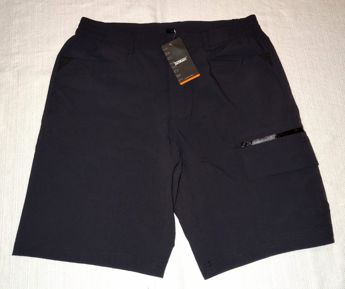 NEW Tacvasen Black Stretch Nylon Cargo Shorts 34 Waist X 10 Waist NEW