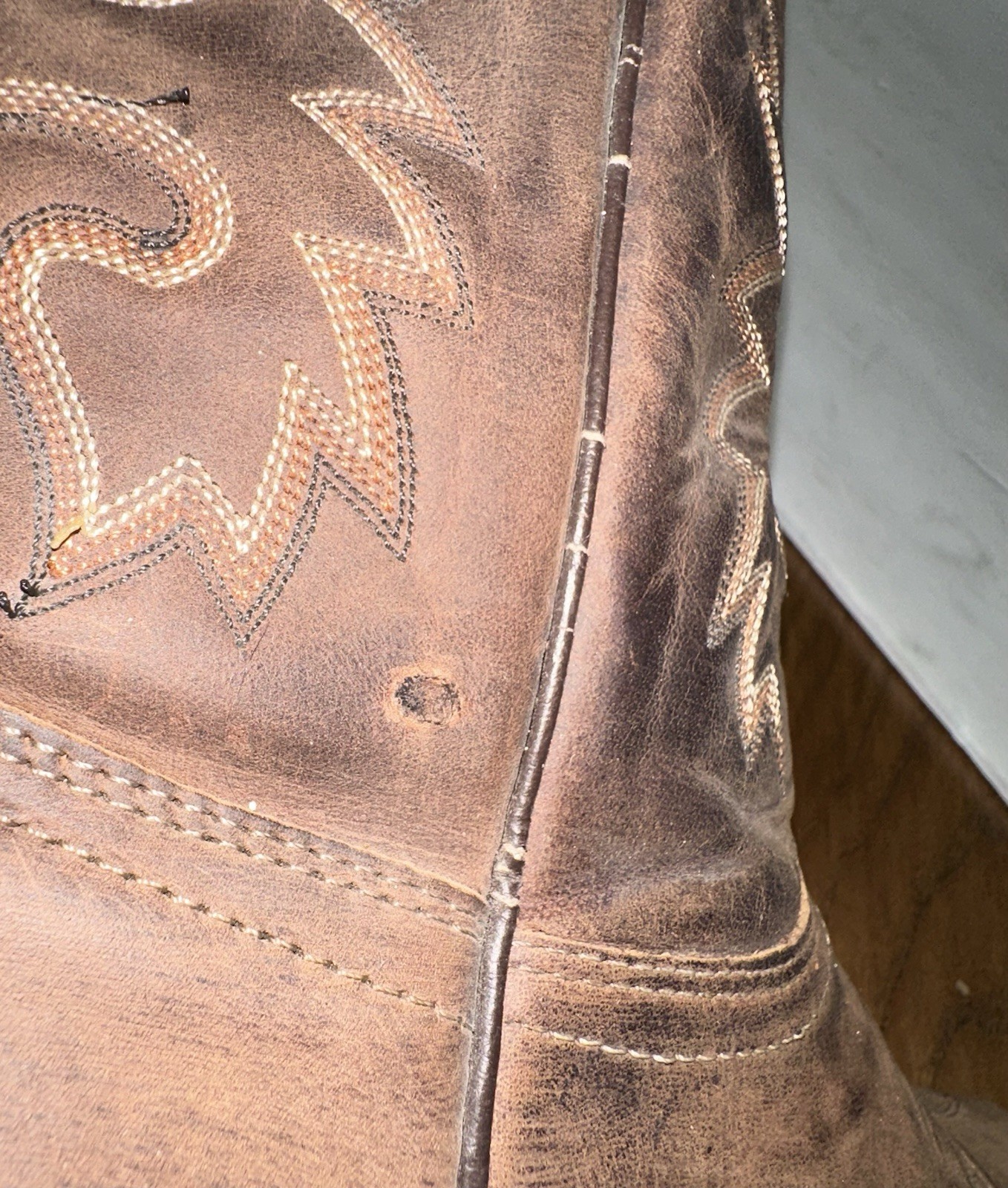 VTG J. Chisholm Brown Leather Western Cowboy Boots Men’s 9.5D 5111