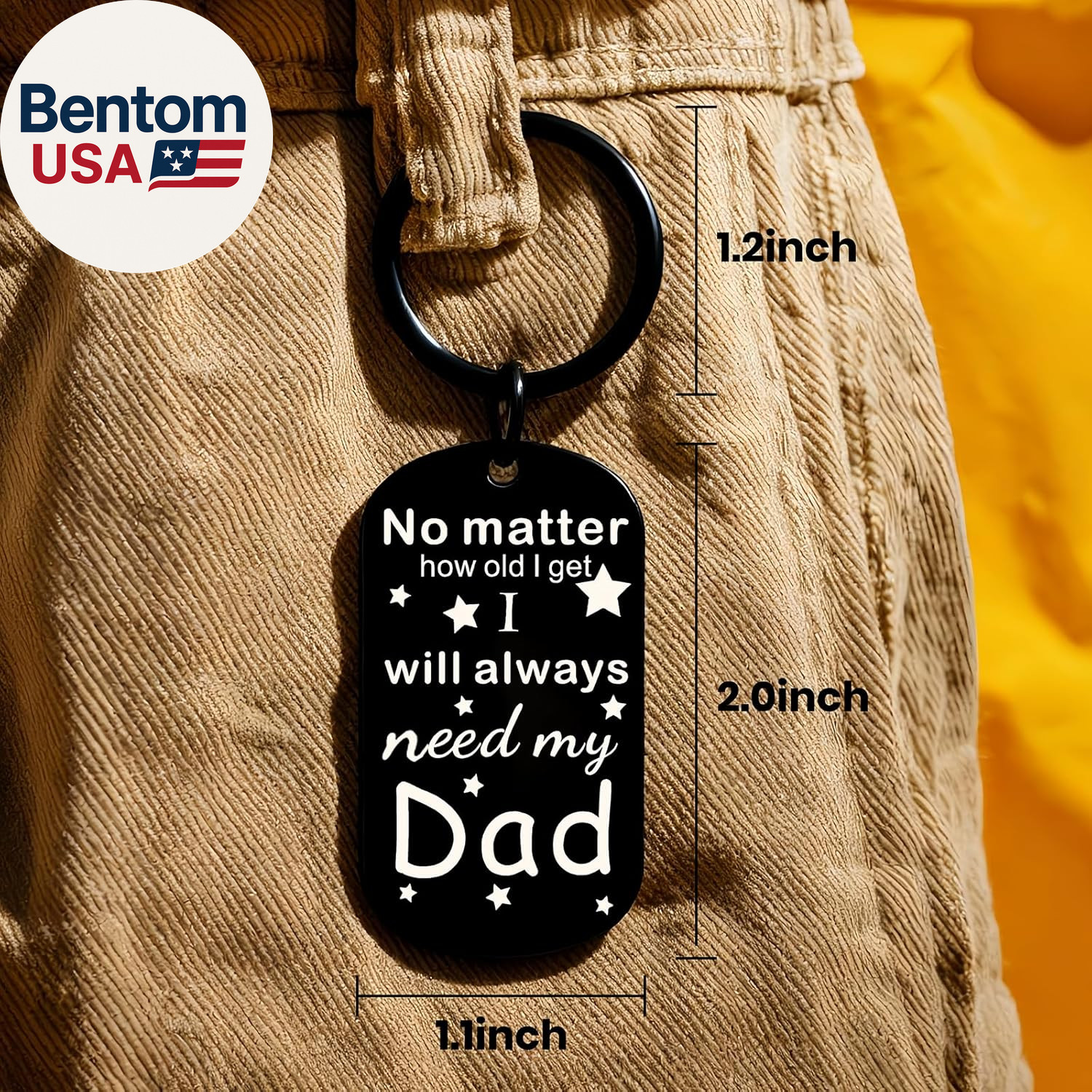 Father’S Day Gifts for Dad from Daughter Son Wife, Sentimental Keychain Meaningf