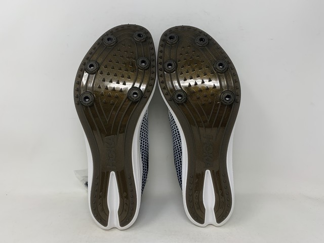 Unisex Hoka Crescendo MD Spikes, Black/White, Mens 8 / Womens 9.5 US