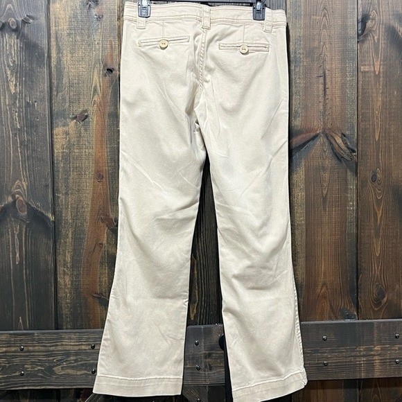 Aeropostale Y2K Khaki Hailey Skinny Flare Low Rise Pants 3 4 Short Preppy Vtg