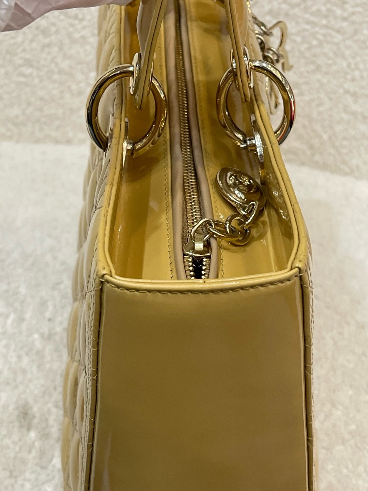 Dior Pre-Owned Authentic Luxury Handbag Yellow 32*25*11 Free Tracked Shipping