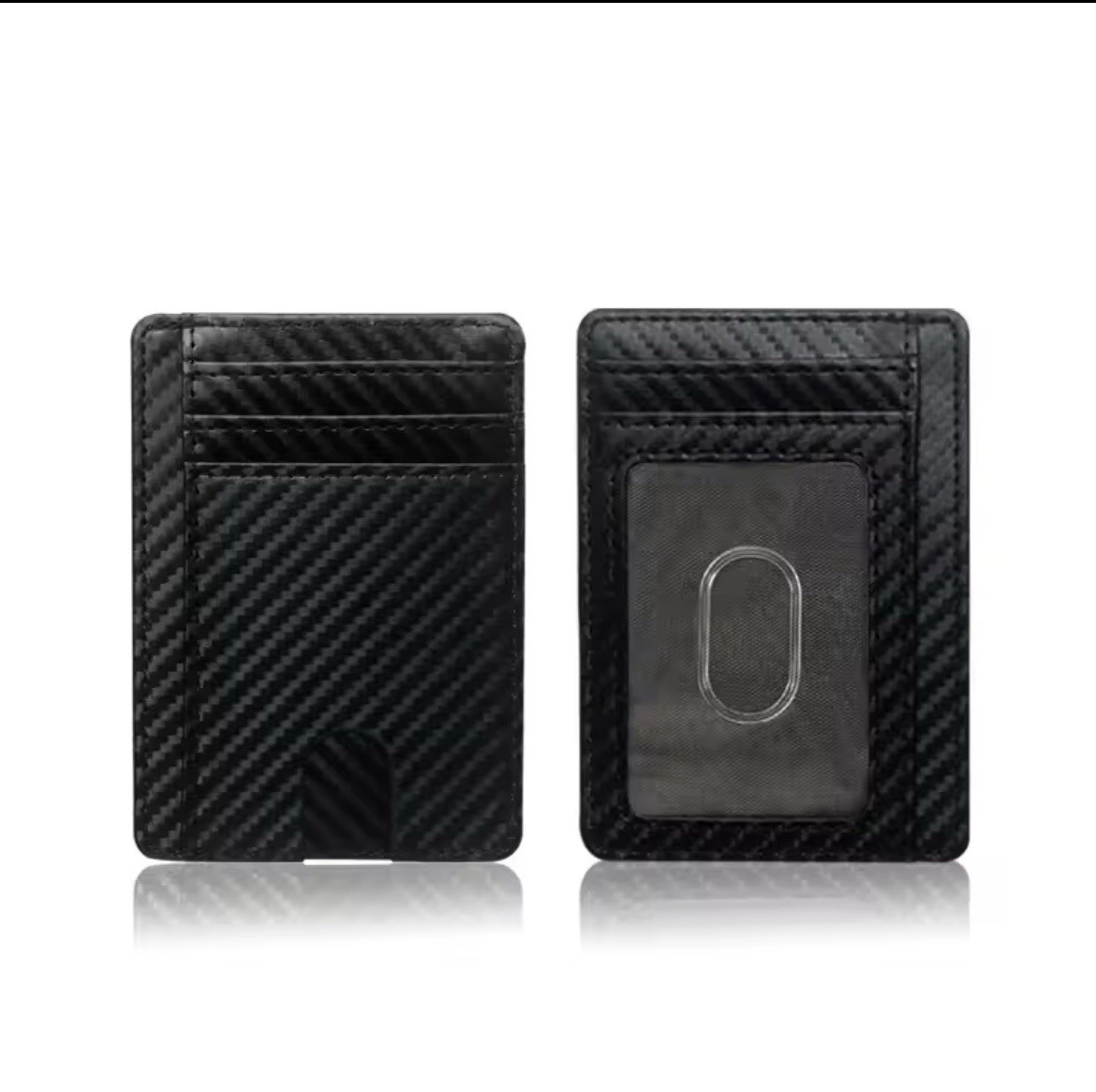 Carbon Fiber RFID Blocking Slim Wallet Credit Card Holder Minimalist Male Wallet