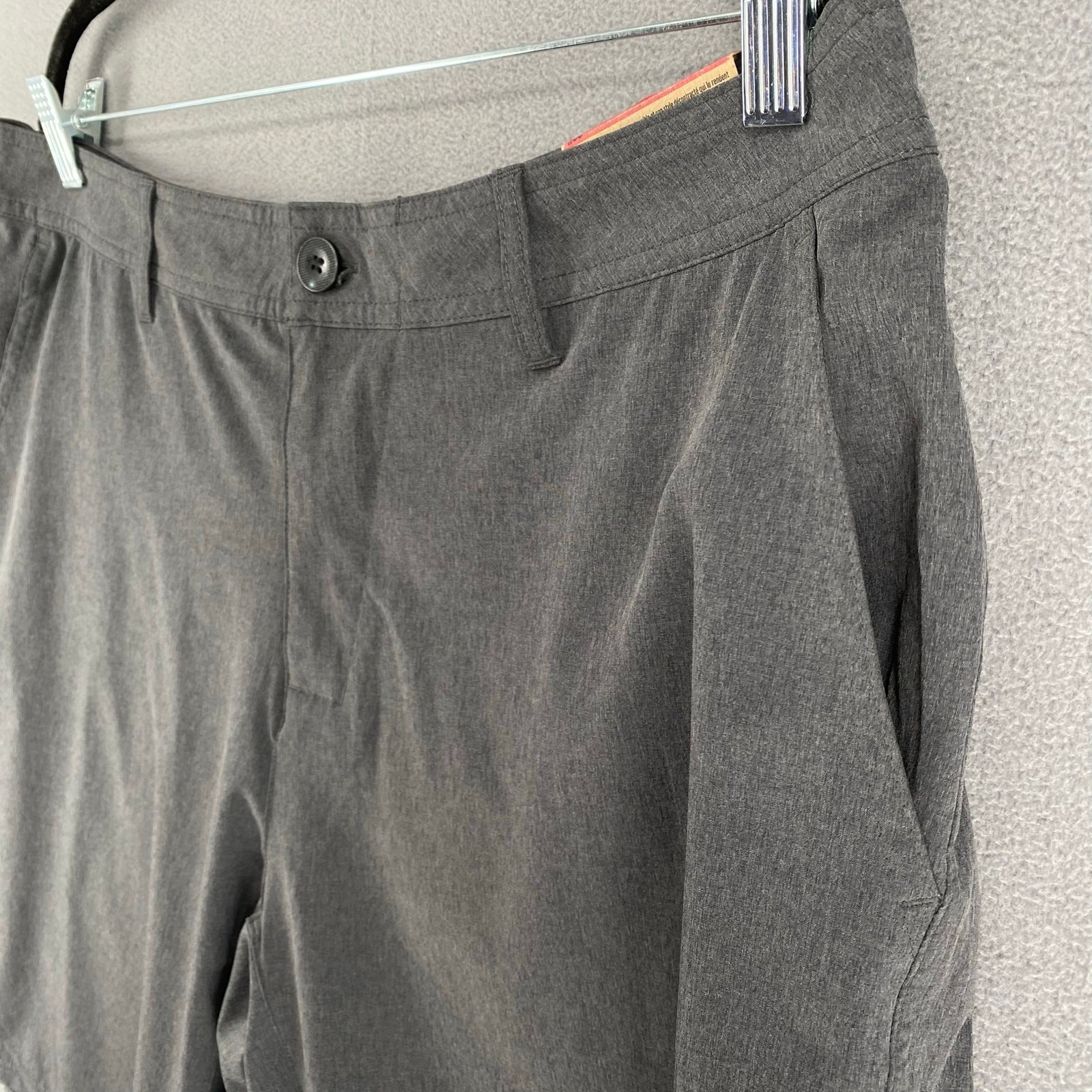 Reebok Hybrid Training Shorts Mens 36 Gray Speedwick Swim Outdoor Hiking Golf