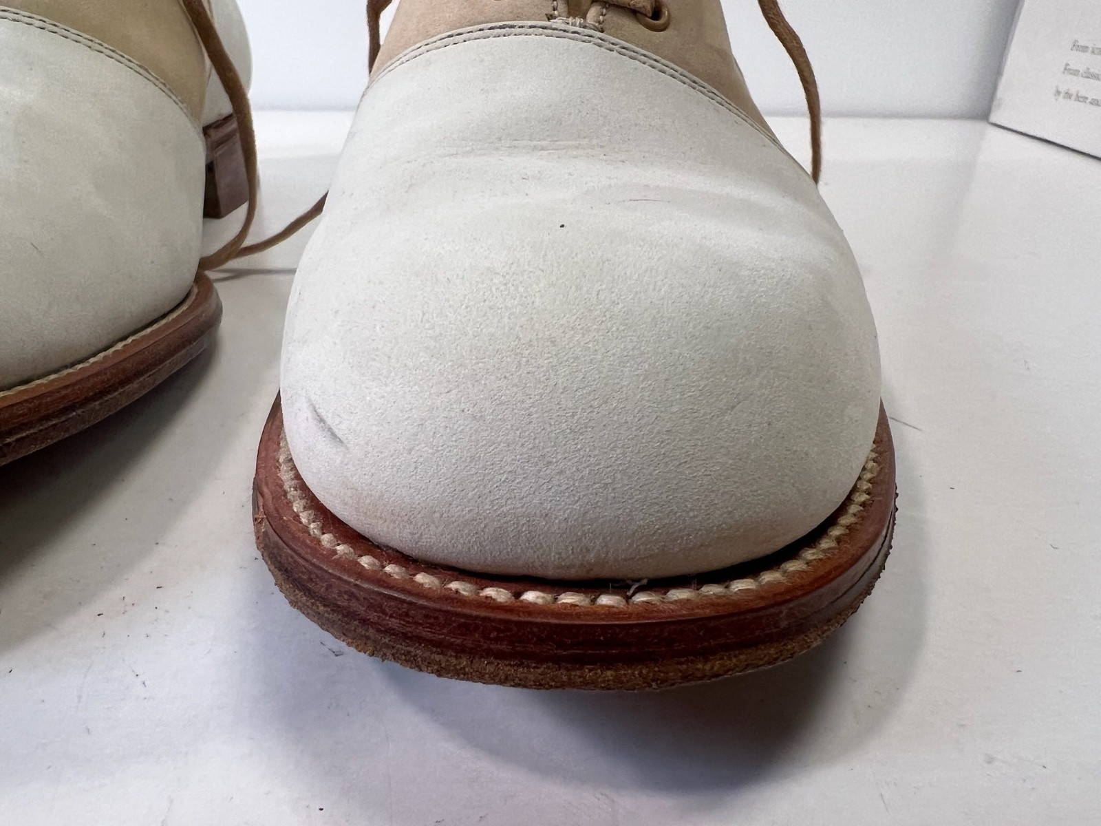Polo Ralph Lauren Bench Made England Suede Leather Saddle Oxford Shoes 10D