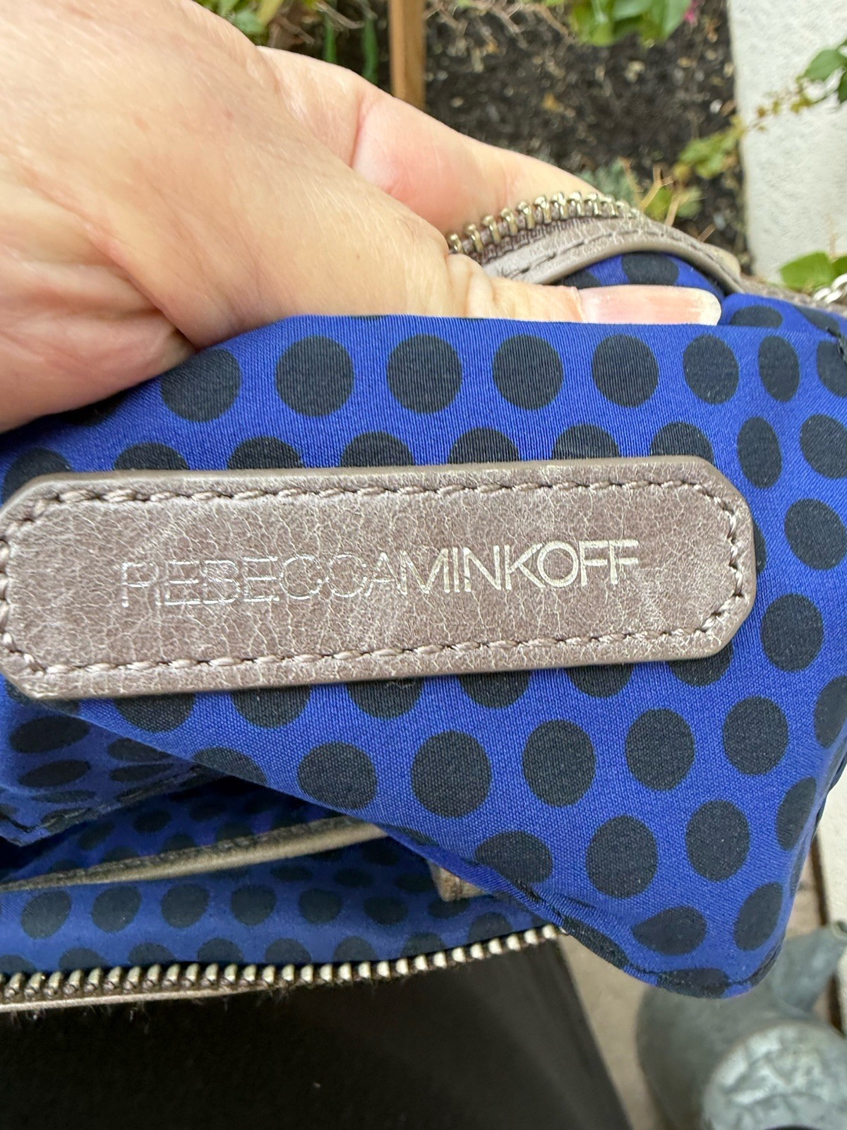Rebecca Minkoff Classic Taupe Leather Large Crossbody / Clutch Mac Daddy 13 X10!