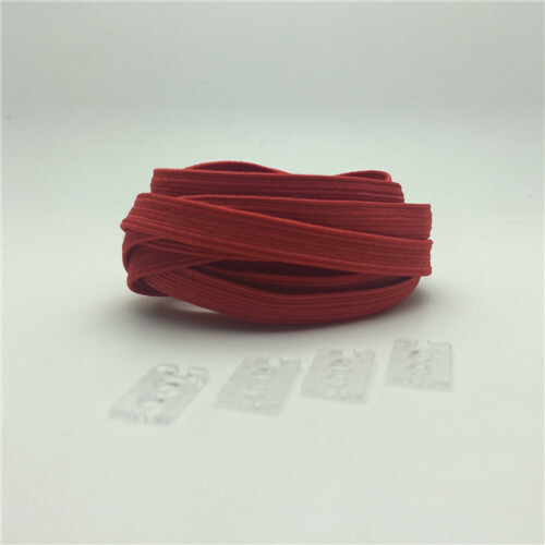 1 pair No Tie Tieless Lazy Elastic Flat Shoe laces System strings for athletic