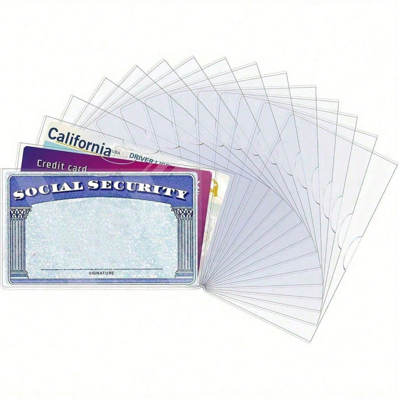 20Pcs Medical Card Holder Sleeve Waterproof PVC ID Credit License Protector Set