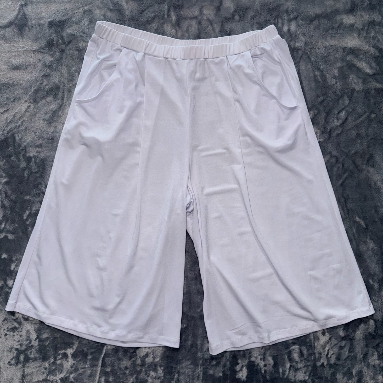 Slinky Brand Wide Leg Pull On Lounge Pants Women’s Size L White Style# 7402-M15