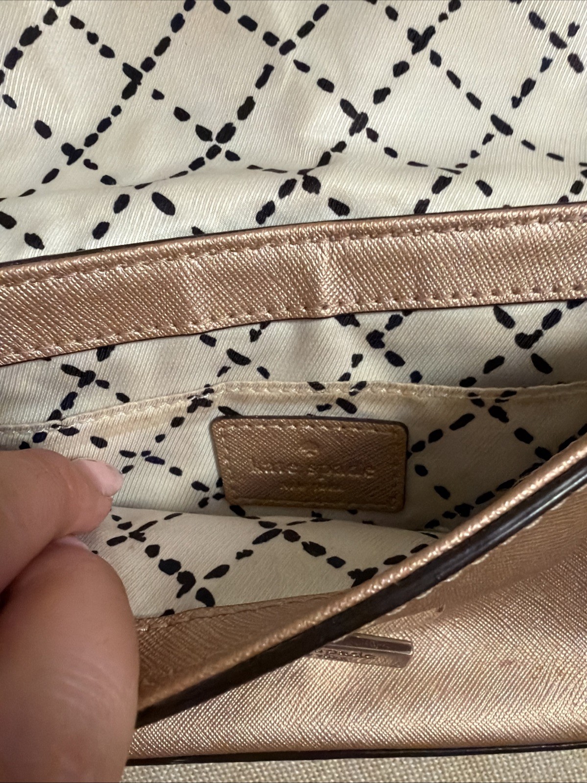 Kate Spade New York Newbury Lane Sally Crossbody Bag Metallic Rose Gold