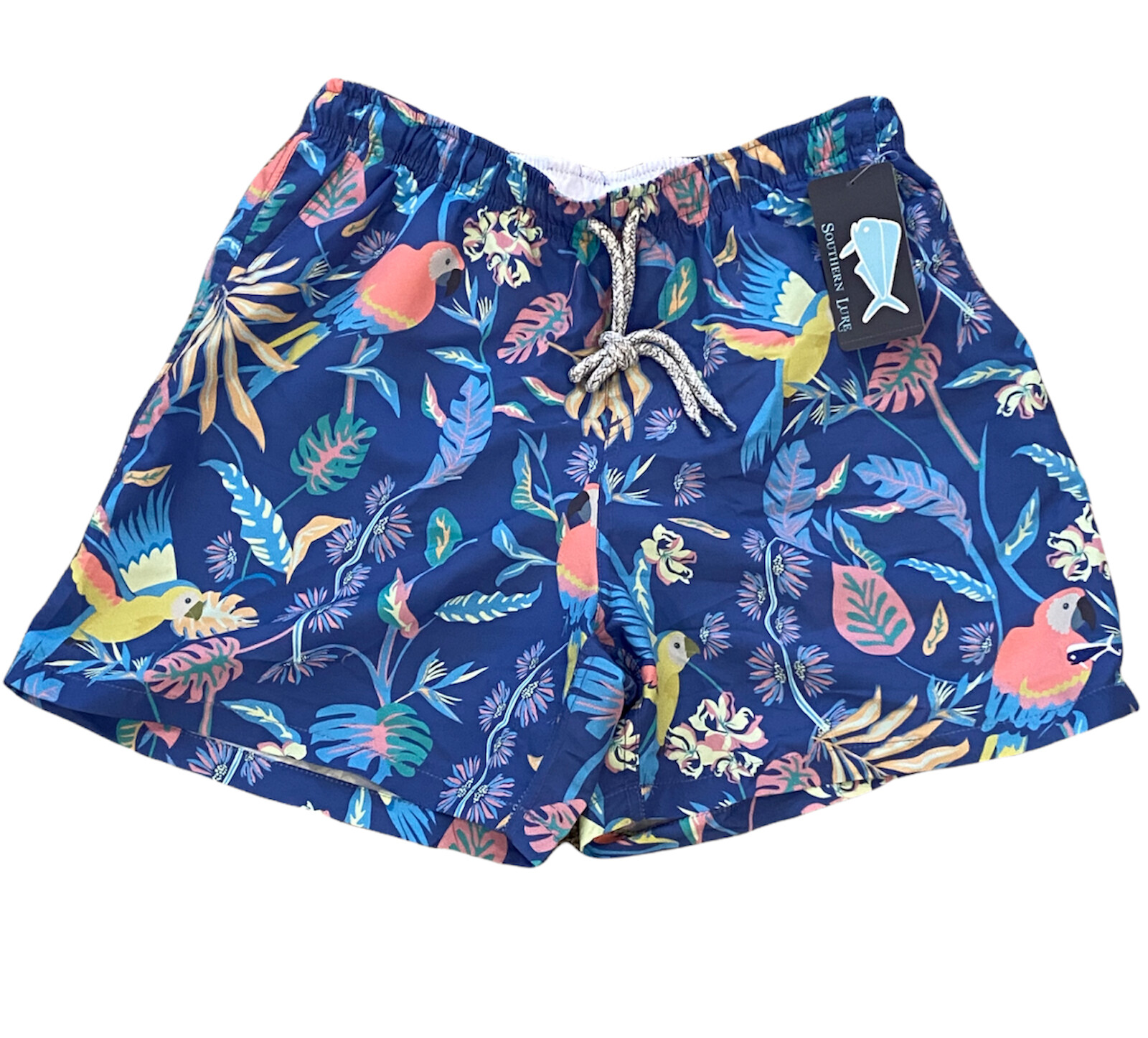 Southern Lure Swim Trunks Men’s Size Small Multicolor Floral Parrot (23)