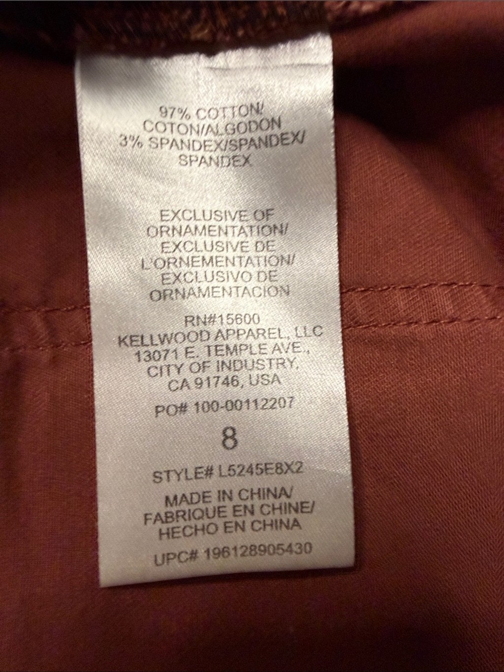 Wit & Wisdom ‘Ab’Solution Burnt Henna V- Yoke Stretch Utility Skirt – Sz 8, NWT