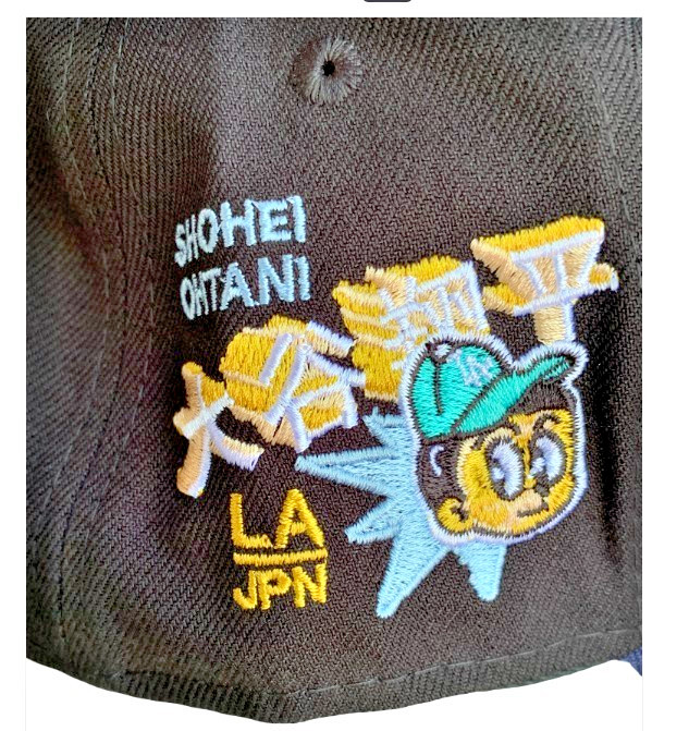 LA Dodgers Black + Navy + Gold Baseball Cap w/Shohei Ohtani caricature