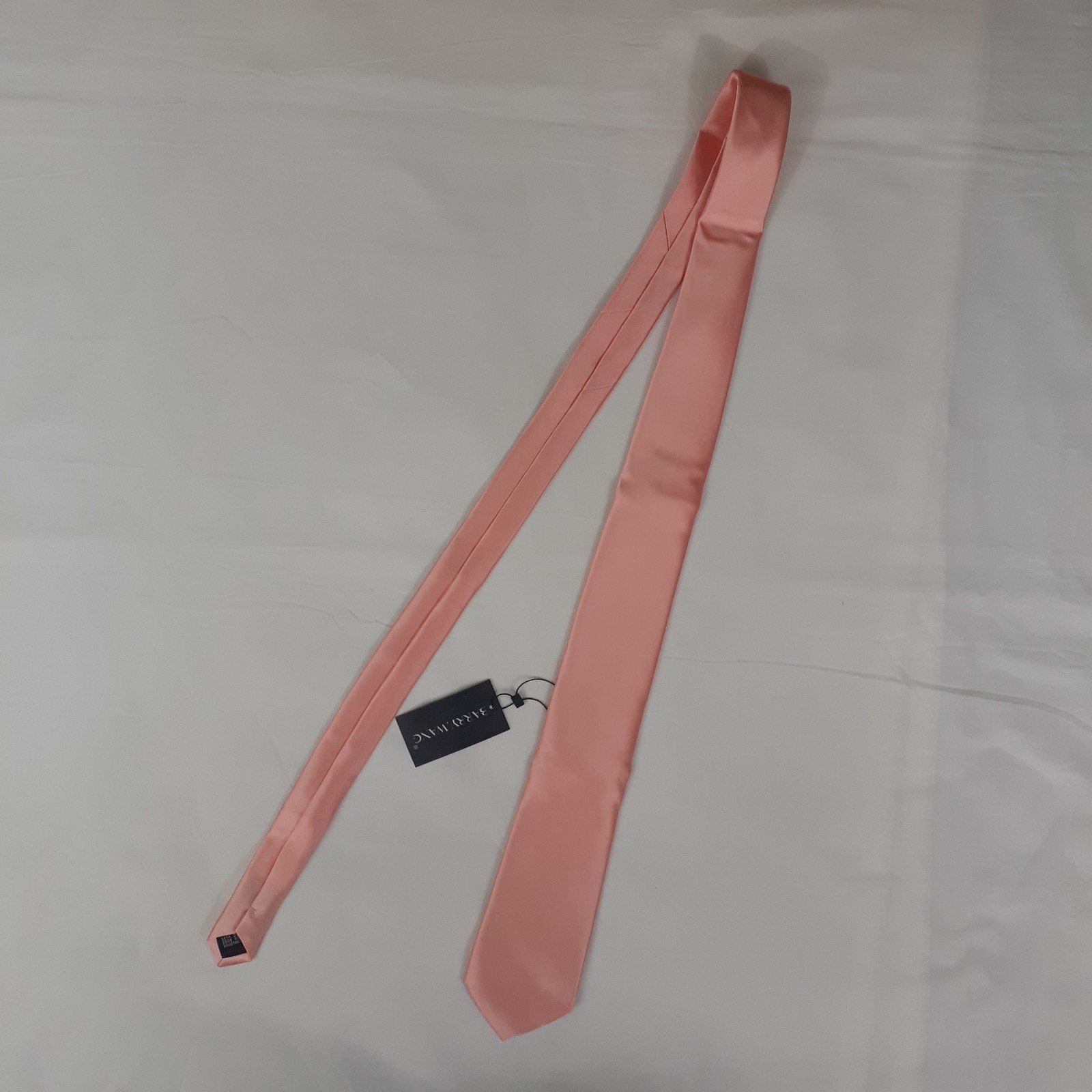 Barry Wang 100% Silk Mens Tie Pink Hand Tailored Italy Classic New Tags Necktie