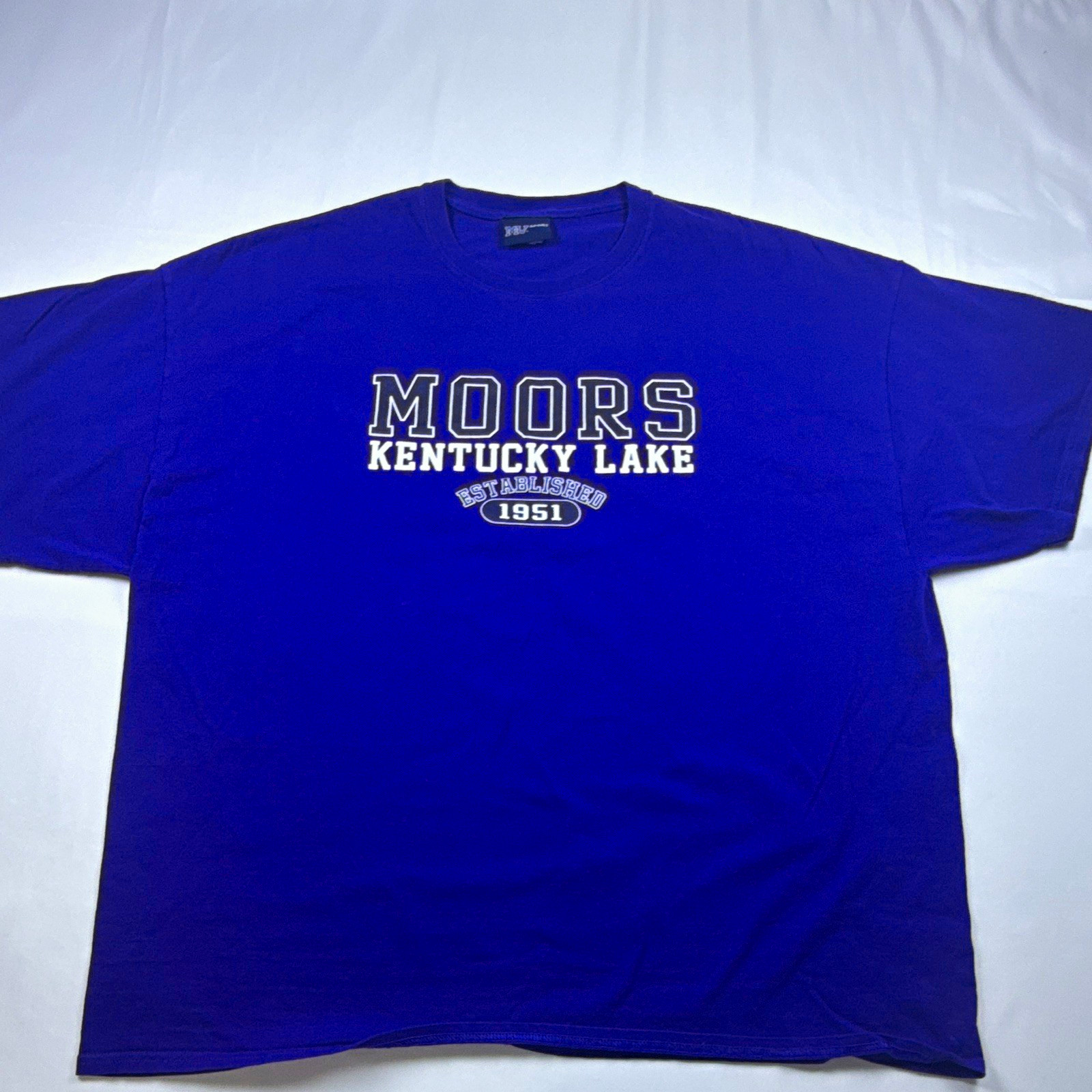 MV Sport MOORS Kentucky Lake Purple Graphic Logo Crew Neck T-Shirt Men’s 3XL