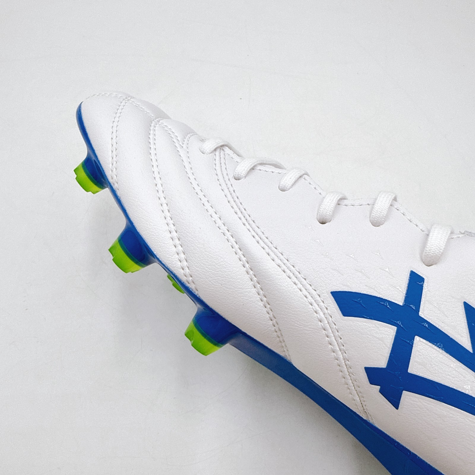 ASICS DS LIGHT X-FLY 6 1101A076 102 Soccer Cleats US 5.5-10 White Asics Blue