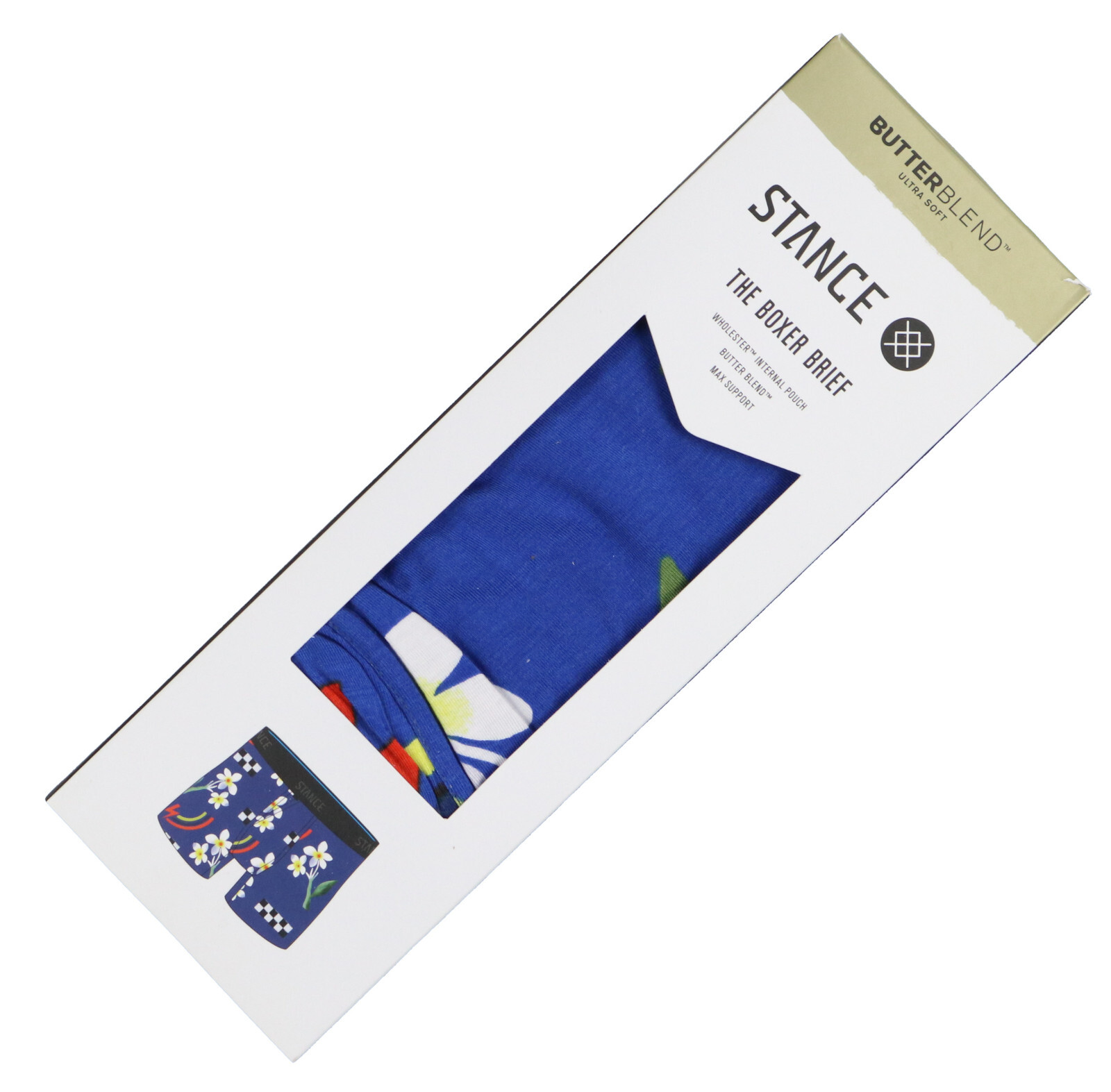 STANCE Butter Blend Boxer Brief Underwear sz X-Large (39-42) Canngu Blue Floral