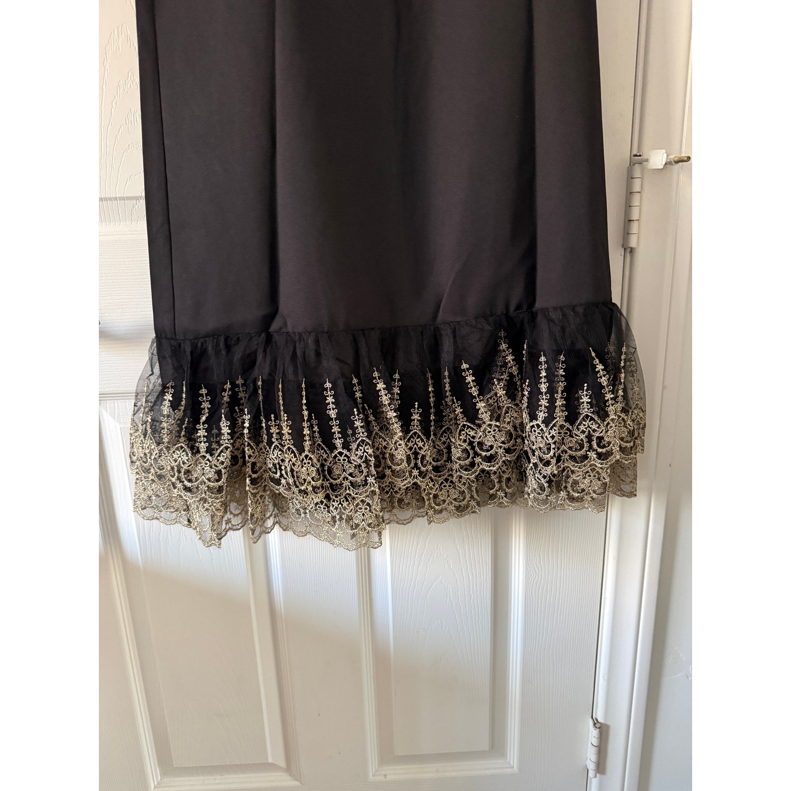 pomander place tuckernuck black with gold detailing lillith dress women x-small