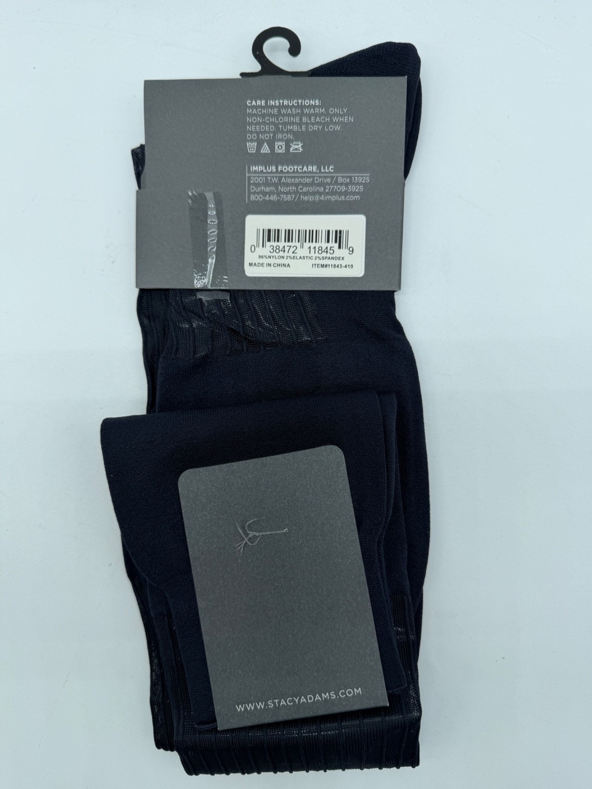 NEW ONE PAIRS STACY ADAMS OVER THE CALF SLICk SILKY RIBBED MEN’S DRESS SOCKS