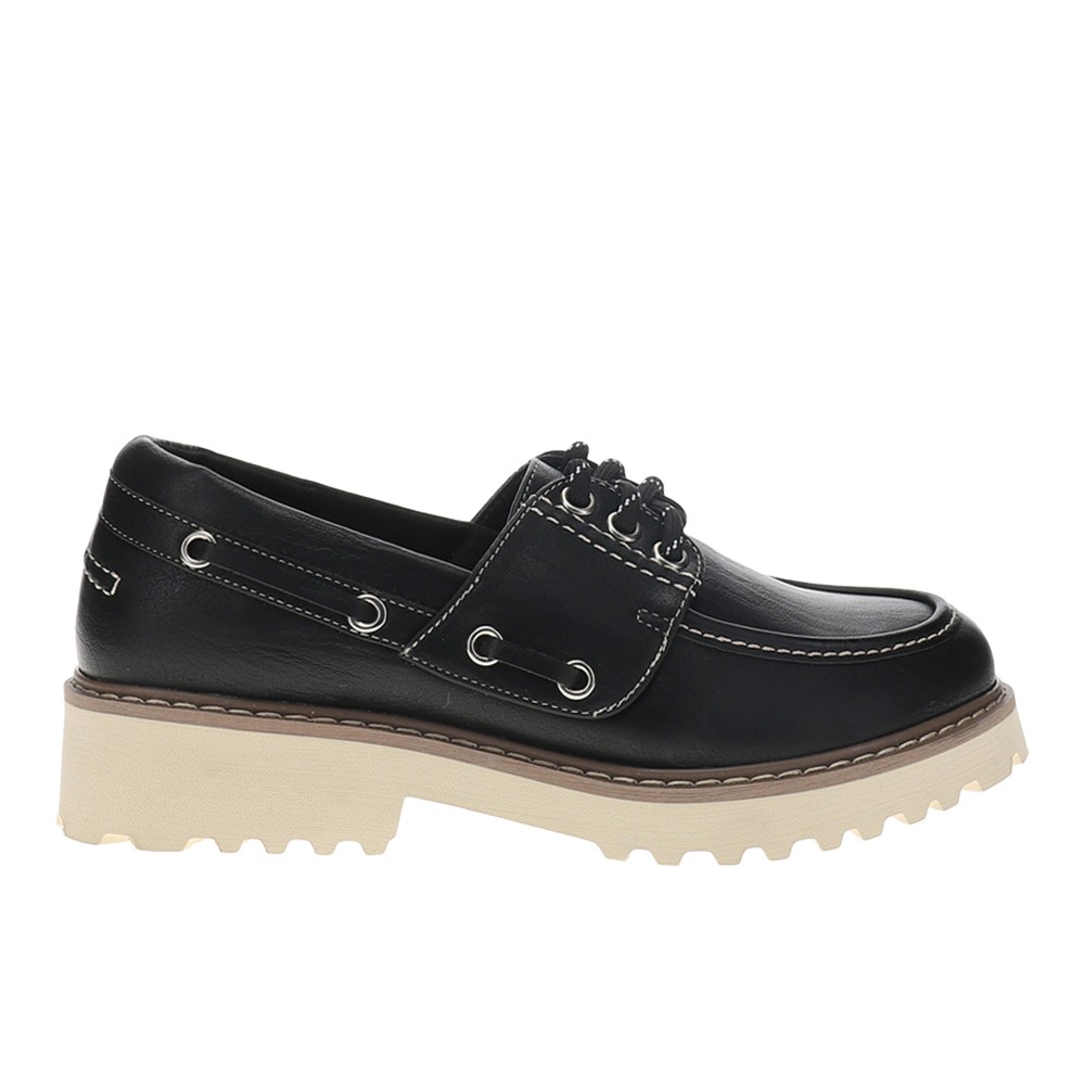 Corkys Dockside Lug Sole Womens Black Flats Casual 10-0196-BLCK