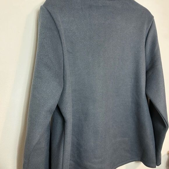 32 DEGREES Womens Fleece Blue Gray Tech Cozy Zip Jacket Blue Size XL