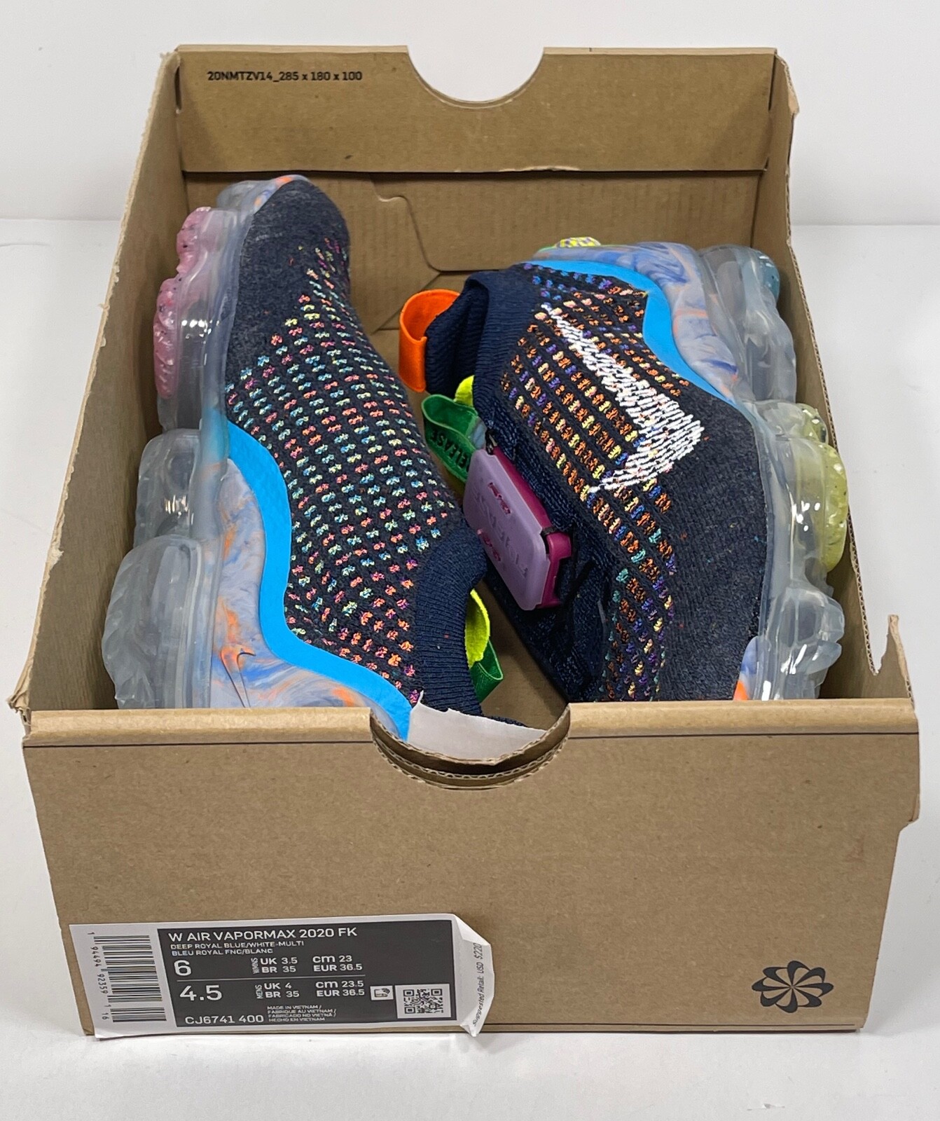 NIKE Wmns Air VaporMax 2020 Flyknit ‘Deep Royal Blue Multi CJ6741 400 W-6 M-4
