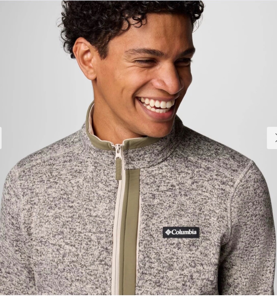 Columbia Men’s Sweater Weather Half Zip, Gray, L