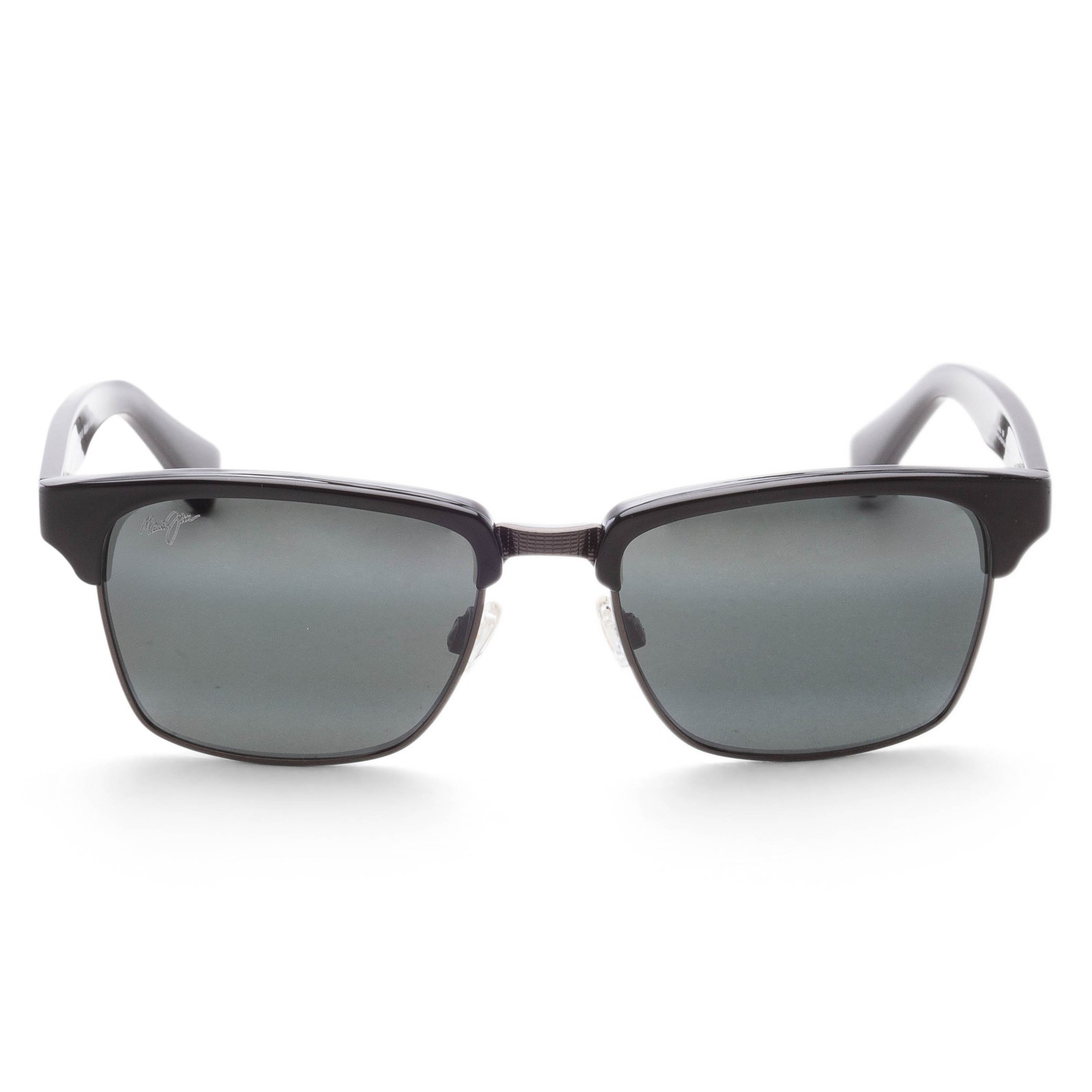 Maui Jim Unisex Kawika 54mm Gloss Black Pewter Polarized Sunglasses MJ0257S-001