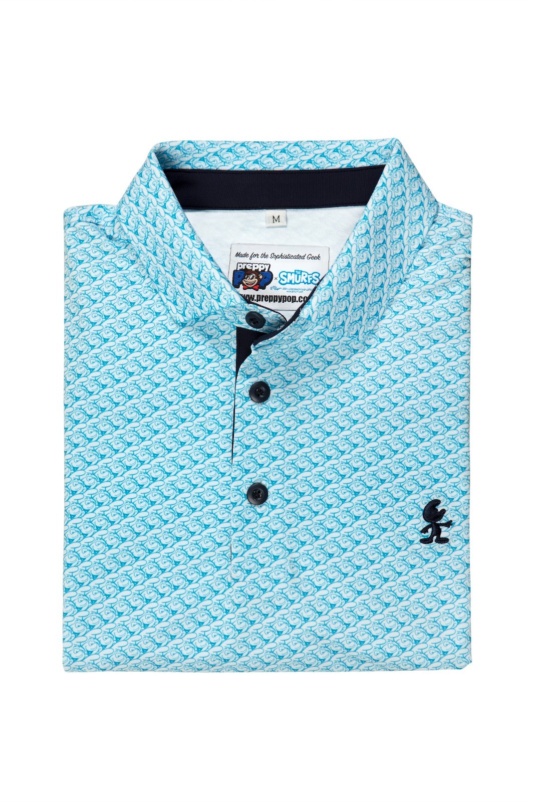 Smurfs x Preppy Pop – Smurf Signature Polo Shirt All over print design