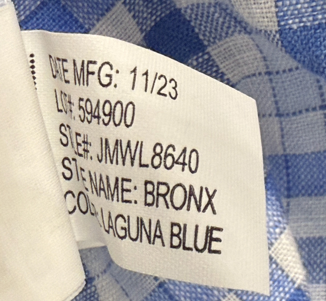 NEW JOHNNIE-O HANGIN’ OUT LAGUNA BLUE BRONX PLAID LINEN BUTTON UP SHIRT SZ XL